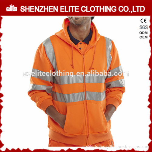 safety reflective 100% pre-shrunk cotton high visibility hoodie